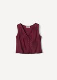 Tosca 100% Viscose Embroidered Top

 BIANCO WHITEROSSO BORDEAUX Woman image number 5