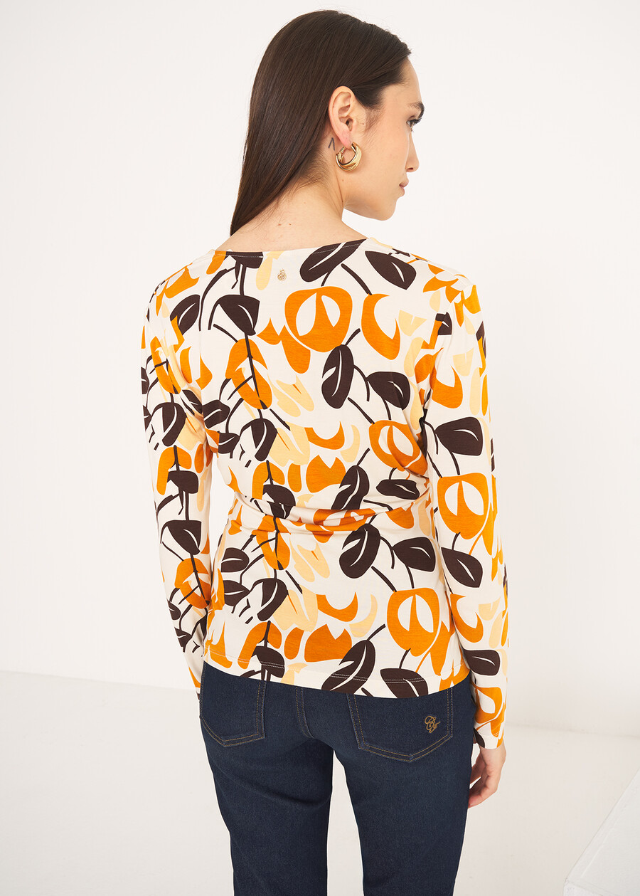 Sammy wrap-effect T-shirt GIALLO MOSTARDA Woman , image number 3