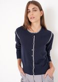 Cardigan Como in filo di viscosa GRIGIO GREYBLU Donna immagine n. 1
