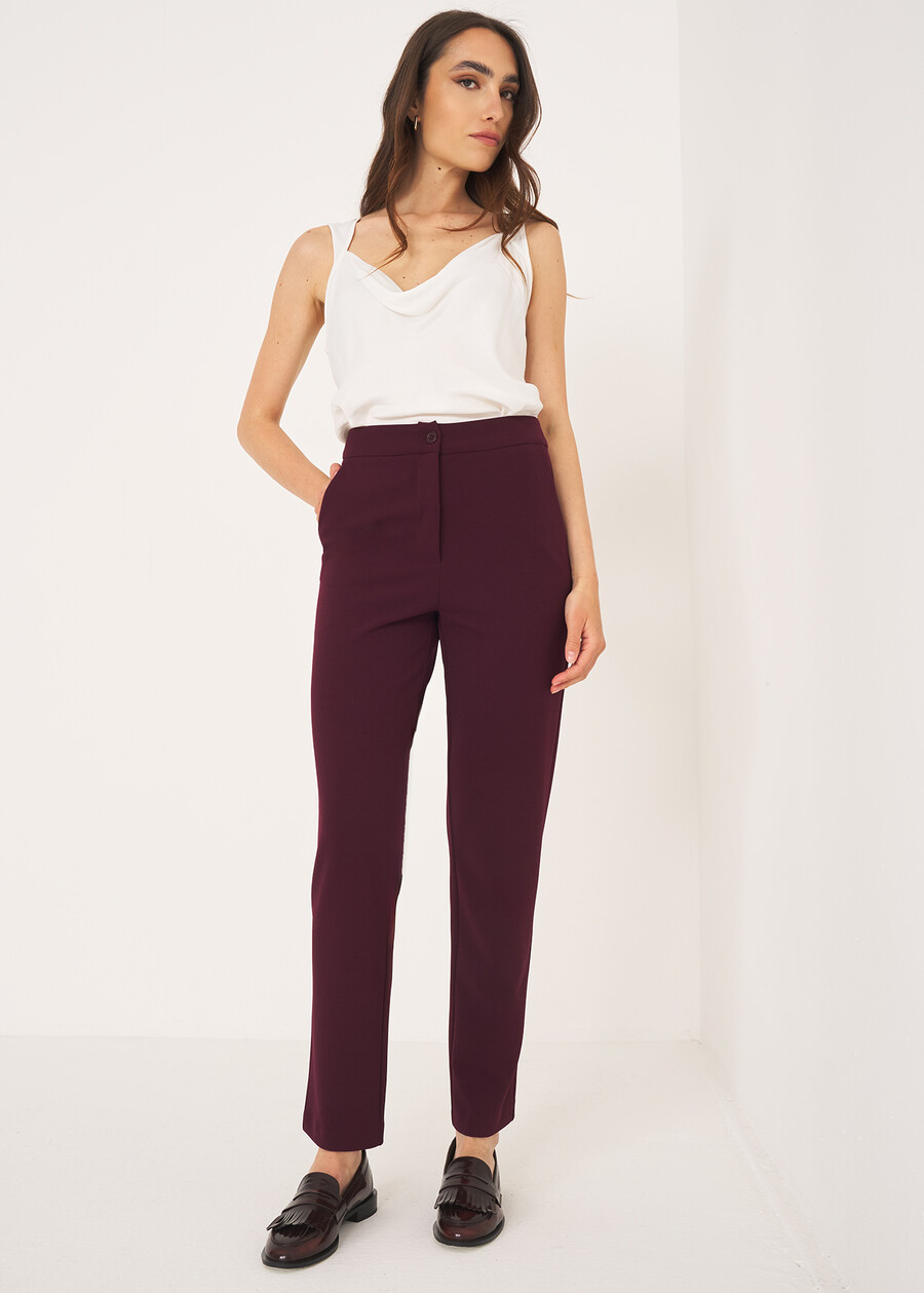 Pantalone Alice-F in screppino VIOLA VINACCIA Donna , immagine n. 2