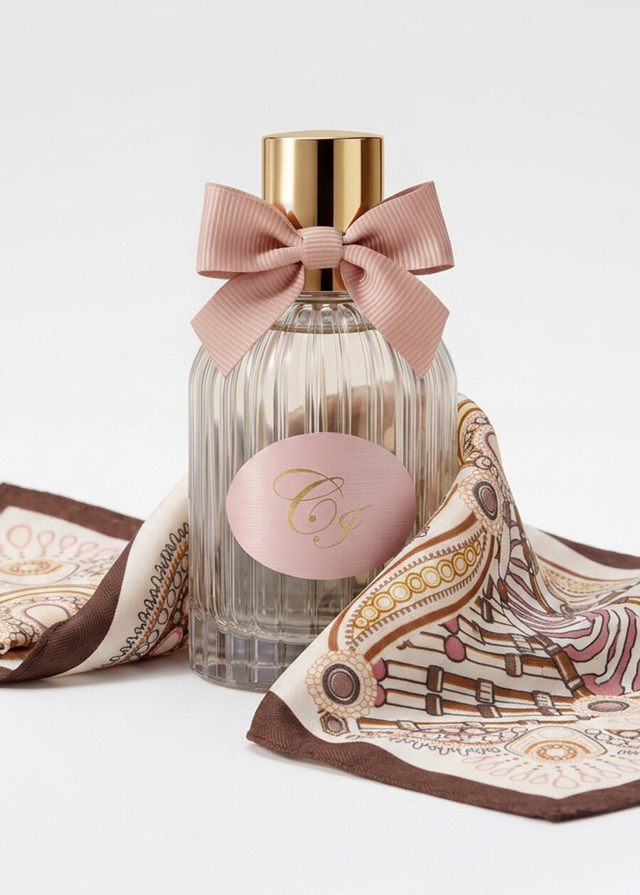 IDEA REGALO KIT FOULARD FANTASIA  E PROFUMO CI BEIGE LATTE Donna , immagine n. 1