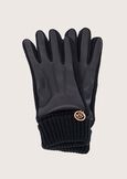 Guanti Goose in ecopelle e maglia NERO BLACK Donna immagine n. 4