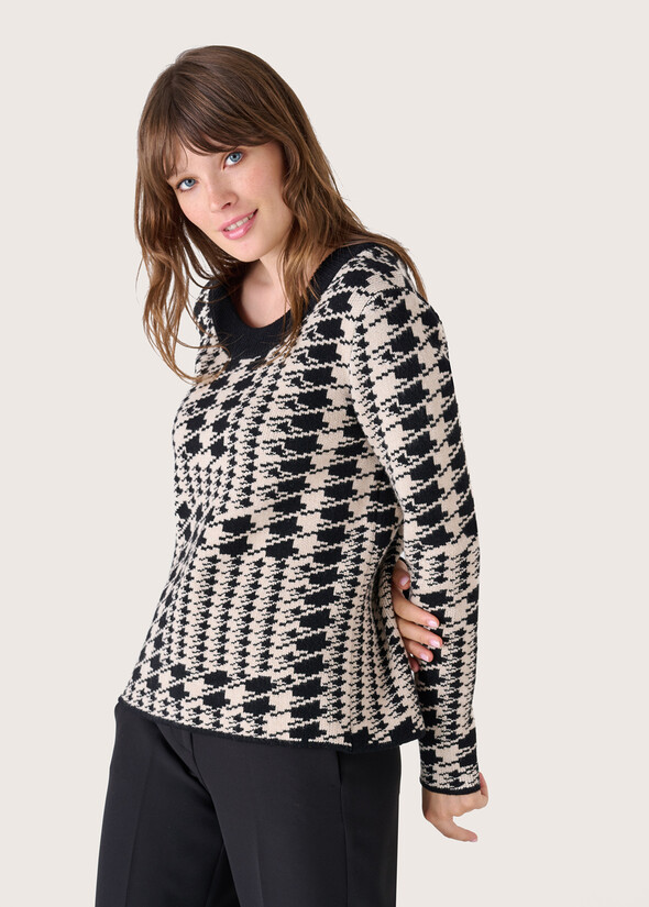 Marty houndstooth jersey NERO Woman null