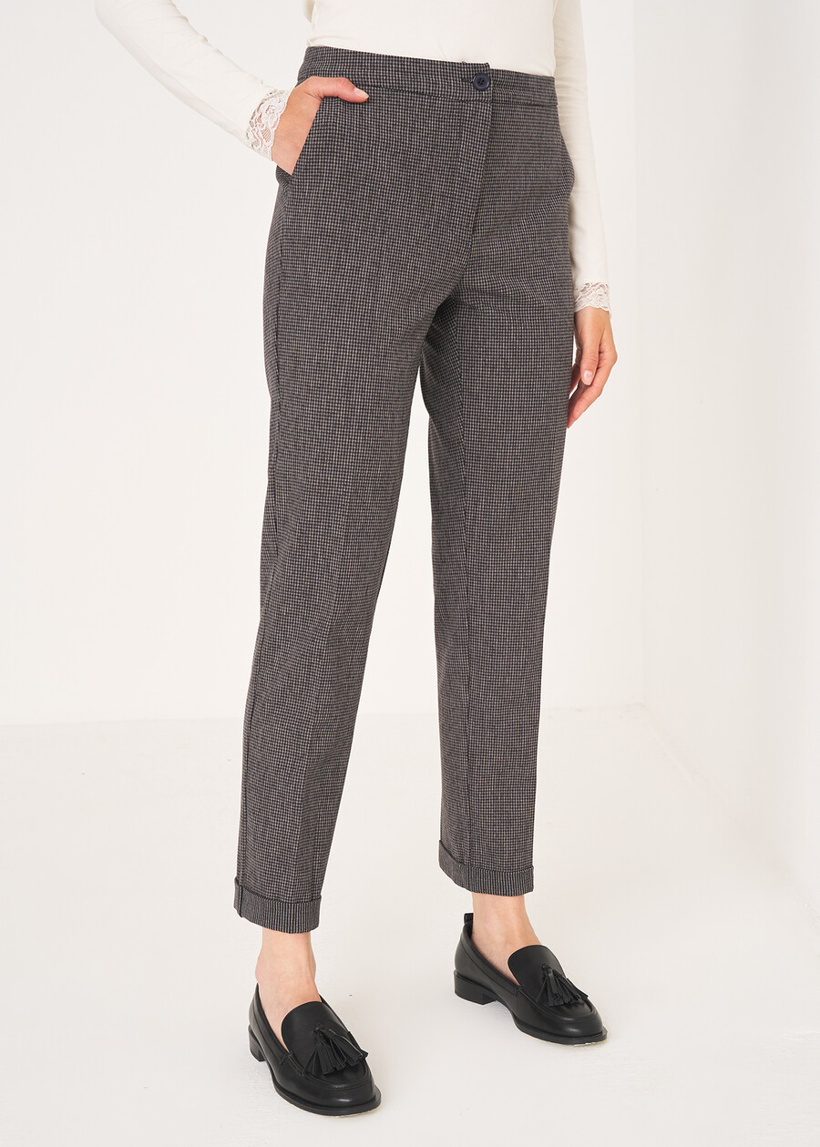Paulin checked trousers MARRONE Woman , image number 2