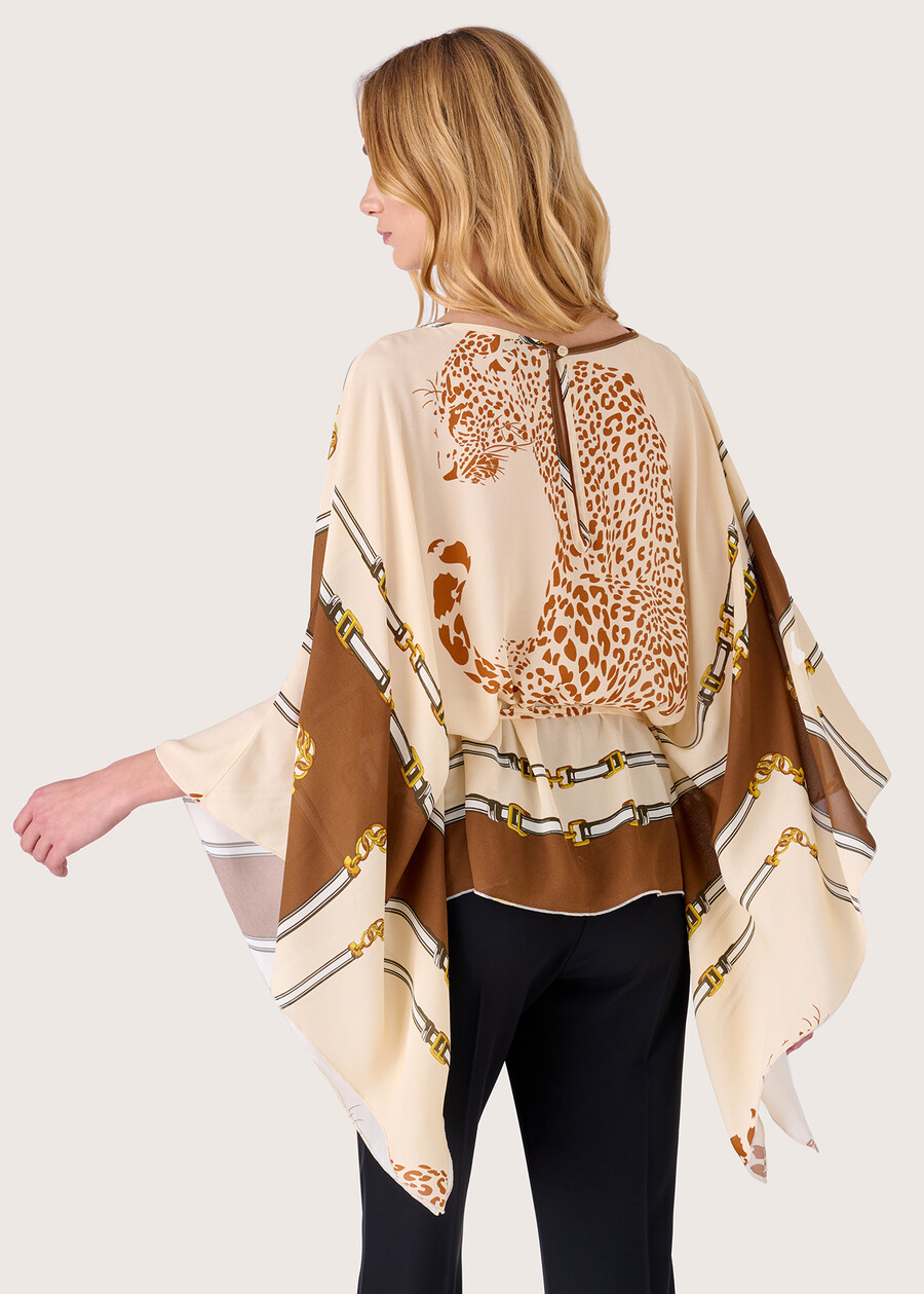 Blusa Caral in crêpe BEIGE Donna , immagine n. 3