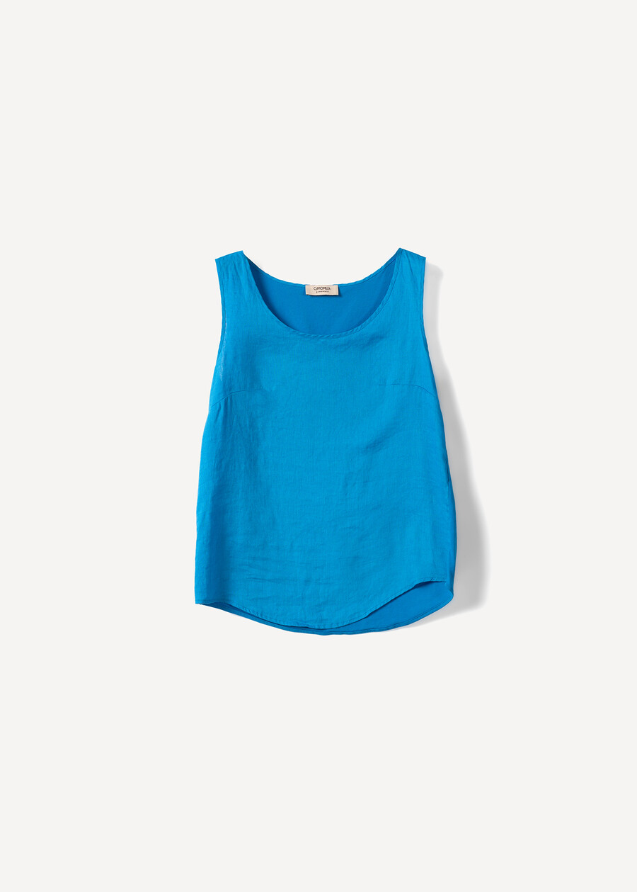 Canotta Titan in lino e cotone VERDEBLUROSA FUCSIABLU Donna , immagine n. 4