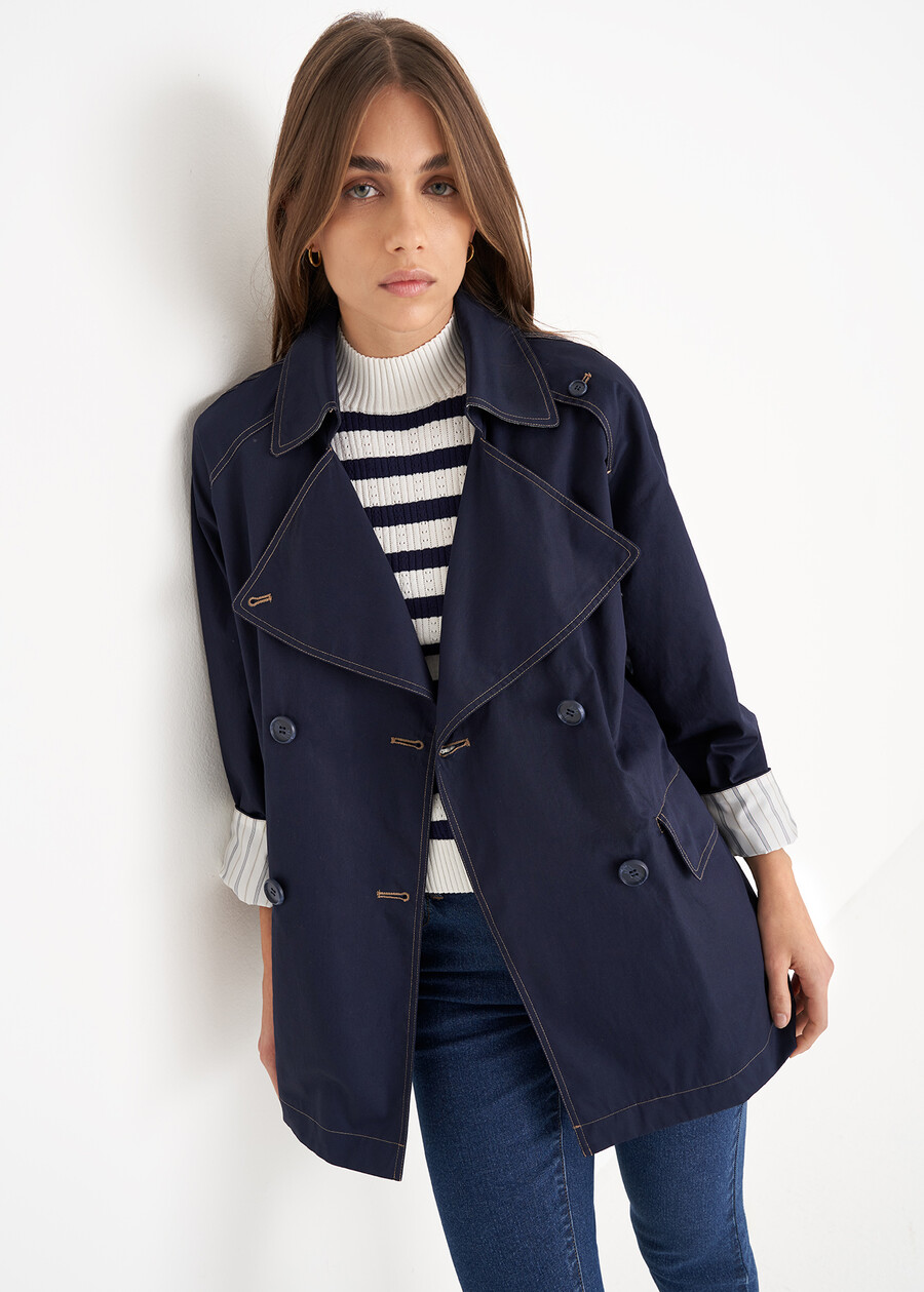 Ted cotton trench coat BEIGEBLU Woman , image number 3