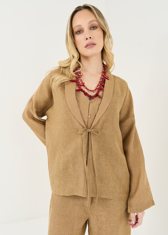 Claris kimono cover-up BEIGE Woman null