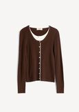 Maglia Mia 2 in 1 effetto twin-set MARRONE Donna immagine n. 5