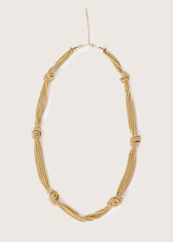 Gaia necklace with knots VERDE GOLDENSILVER Woman null