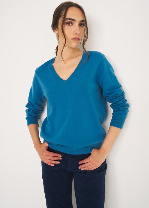 Maglia Marea in lana e cashmere VERDE PAVONE Donna null