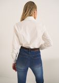 Alessia-D basic cotton shirt BIANCO WHITEBLU CELESTE Woman image number 3