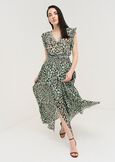 Alvara animalier embroidery dress VERDE AQUA Woman image number 1