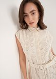 Abito Alis Chemisier Longuette BIANCO BURRONERO BLACK Donna immagine n. 3