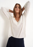 Maglia Margot con frange BIANCO WHITE Donna immagine n. 1