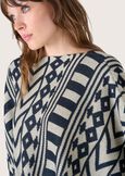 Mack poncho with ethnic pattern  Woman image number 2