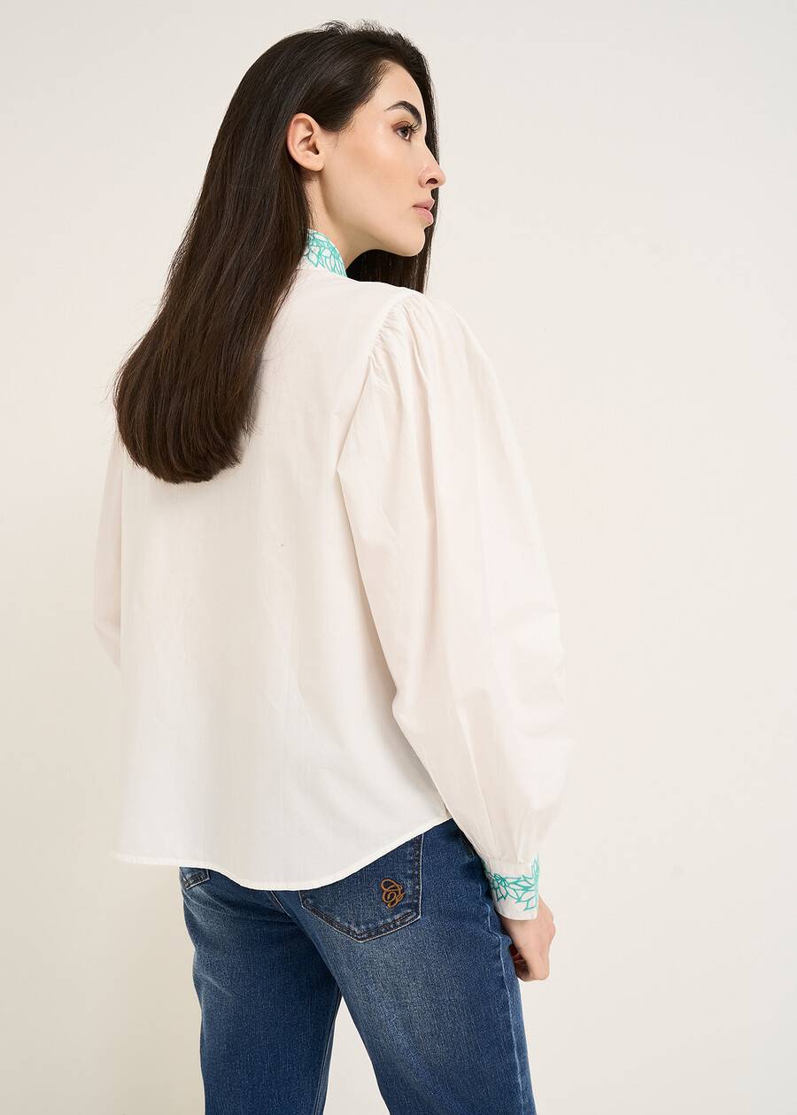 Cloe puff sleeve shirt BIANCO WHITE Woman , image number 3