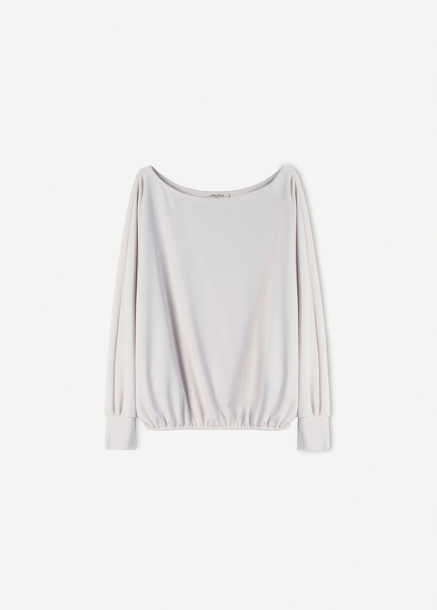 Blusa Cassy in jersey GRIGIO GREYBLUE OLTREMARE  Donna , immagine n. 5