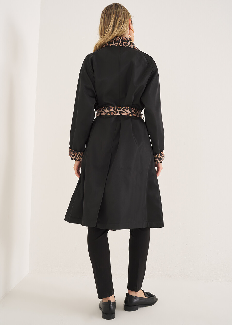 Thom trench coat with animal-print details NERO BLACK Woman , image number 5