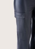 Paige eco-leather cargo trousers NERO BLACK Woman image number 4