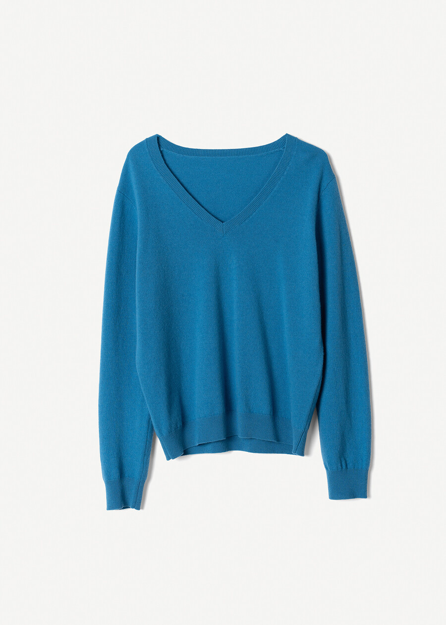 Maglia Marea in lana e cashmere VIOLA MAGENTAVERDE PAVONE Donna , immagine n. 4