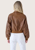 Georgia eco-leather jacket BEIGE DUNE Woman image number 5