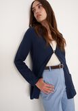 Cardigan Coral Midnight in filo BLU MIDNIGHTBIANCO BURRO Donna immagine n. 2