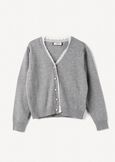 Cardigan Claudy con dettagli in pizzo GRIGIO MEDIUM GREY Donna immagine n. 4