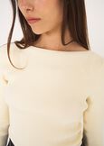 Meggy ribbed knit top BEIGE LATTE Woman image number 2
