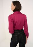 Alessia satin shirt ROSSO BORDEAUXMARRONEVERDE GARDENAZZURO AZZURRO Woman image number 3