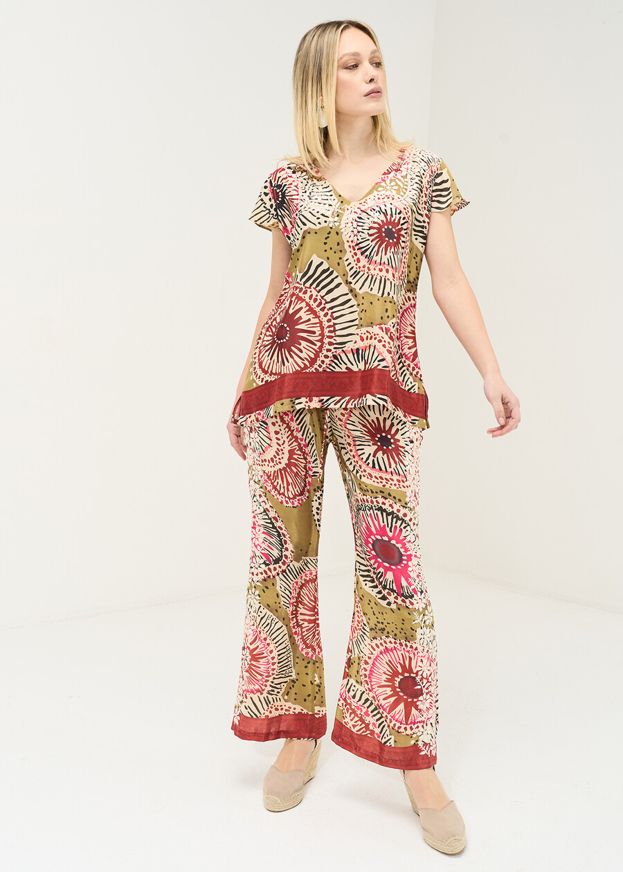 Shelly printed blouse with embroidery FUFOF Woman , image number 4