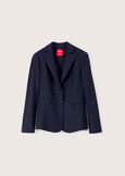 Giselle technical fabric blazer NERO BLACKBEIGE GESSOBLU Woman image number 4