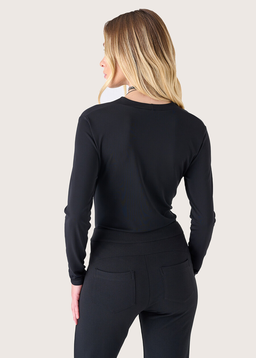 Maglia Laura in jersey NERO BLACKGRIGIO CLOUD Donna , immagine n. 3