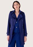 Teo double-breasted trench coat BLU Woman image number 1