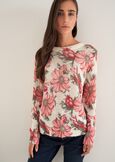 Maglia Monica con motivo floreale all over BIANCO WHITE Donna immagine n. 1