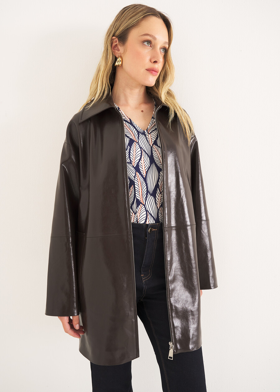 Giubbino Gecky in ecopelle MARRONE CAFFE Donna , immagine n. 3