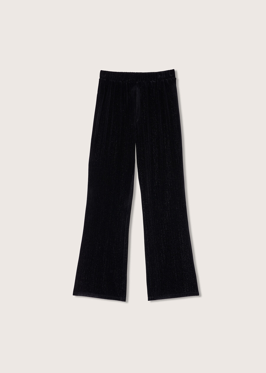 Victoria velvet trousers NERO BLACK Woman , image number 6