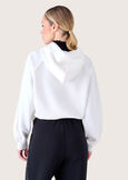 Felpa oversize Flash con pelrle BIANCO WHITE Donna immagine n. 4