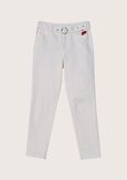 Pantalone Preppy in cotone BIANCO WHITEBIANCO WHITE Donna immagine n. 5