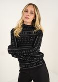 Maglia Makita a collo alto con strass BEIGE LATTENERO Donna immagine n. 1