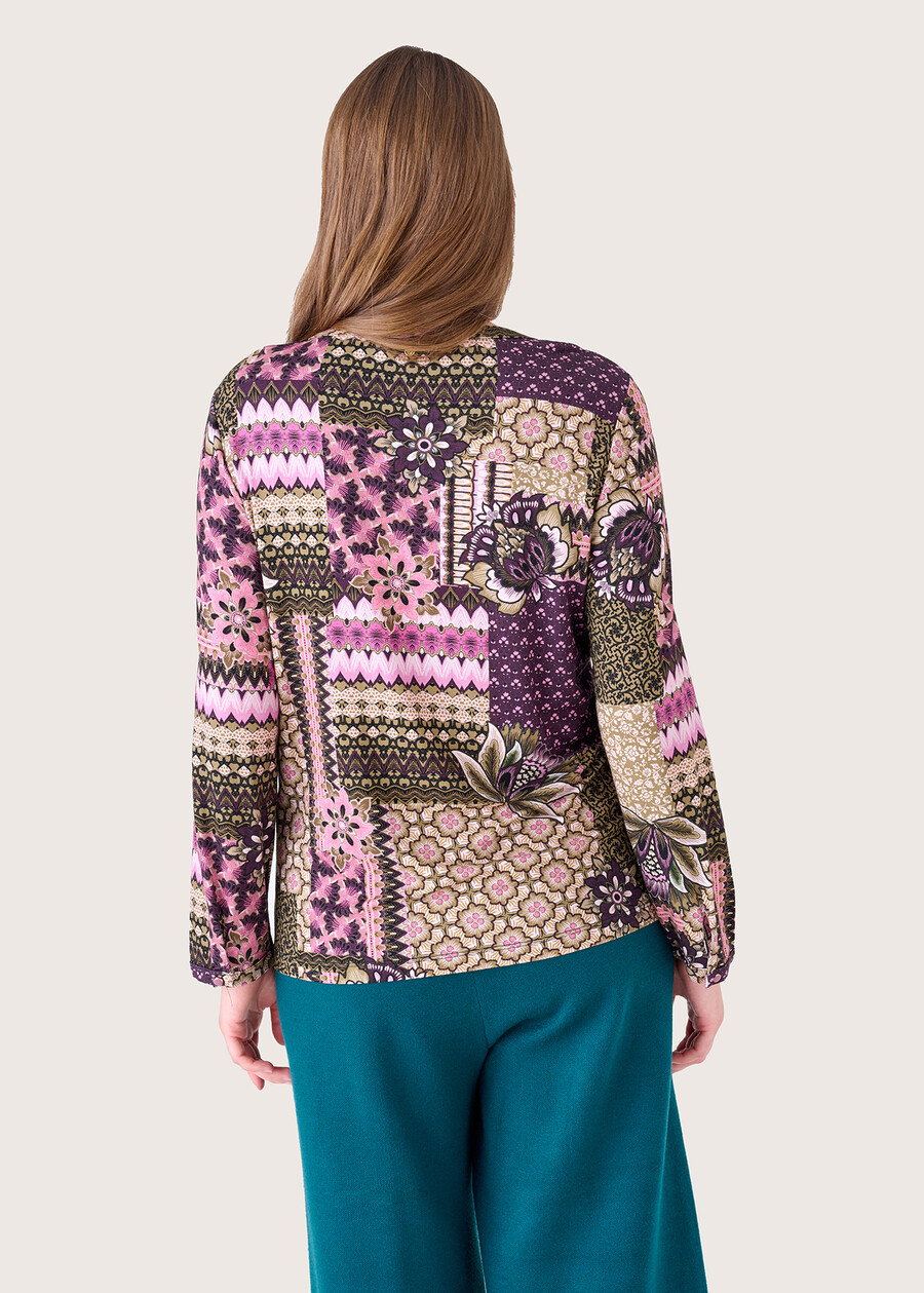 Blusa Sora con stampa patchwork VIOLA UVA Donna , immagine n. 3