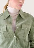Camicia in velluto Cohen VERDE OLIVAGRIGIO CLOUD Donna immagine n. 2