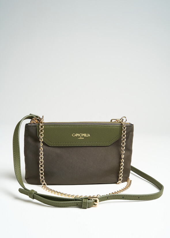 Borsa Tonga Nylon A in ecopelle VERDE Donna null