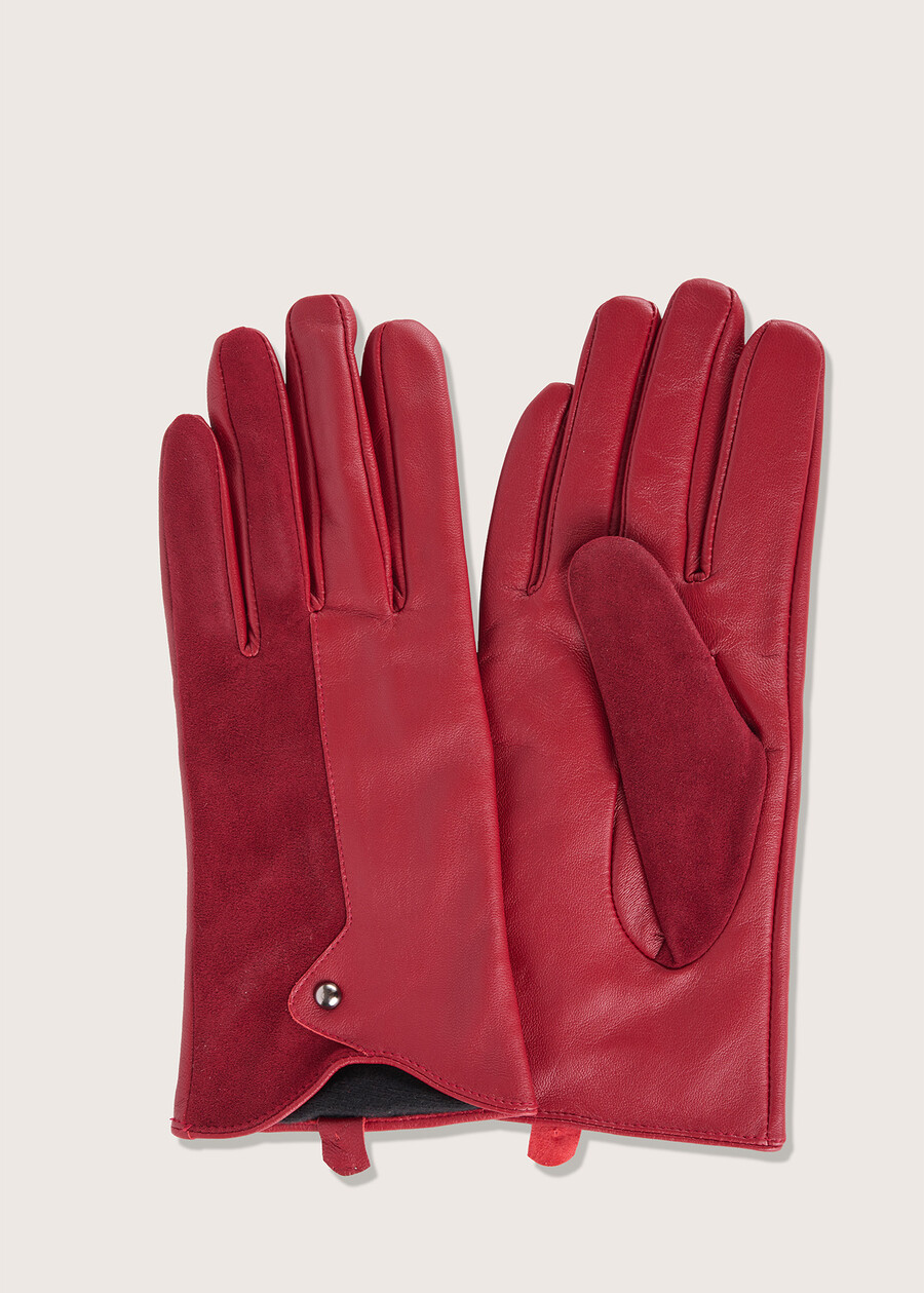 Goran genuine leather gloves ROSSO CARPET Woman , image number 2