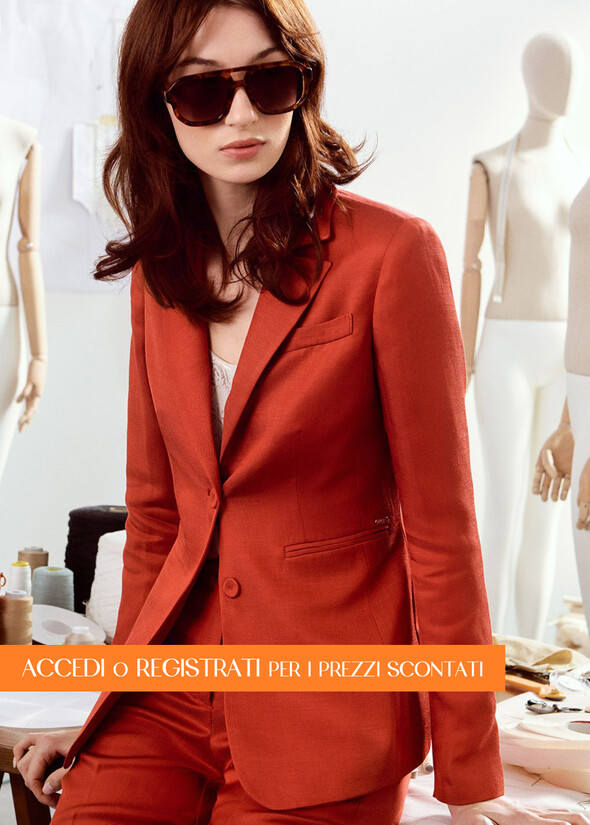 Giacca Giulia In Lino E Viscosa ARANCIO CAROTENE Donna null