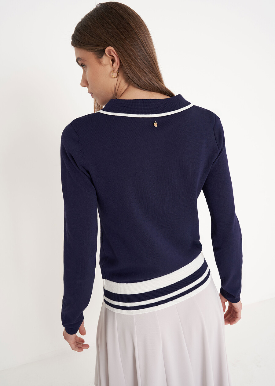 Maglia Maros modello polo BLU Donna , immagine n. 3
