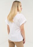 Camicia Cary in cotone elasticizzato BIANCO WHITEBLU AVION Donna immagine n. 3