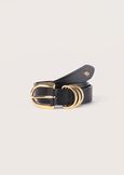 Calin 100% genuine leather belt NERO BLACK Woman image number 1