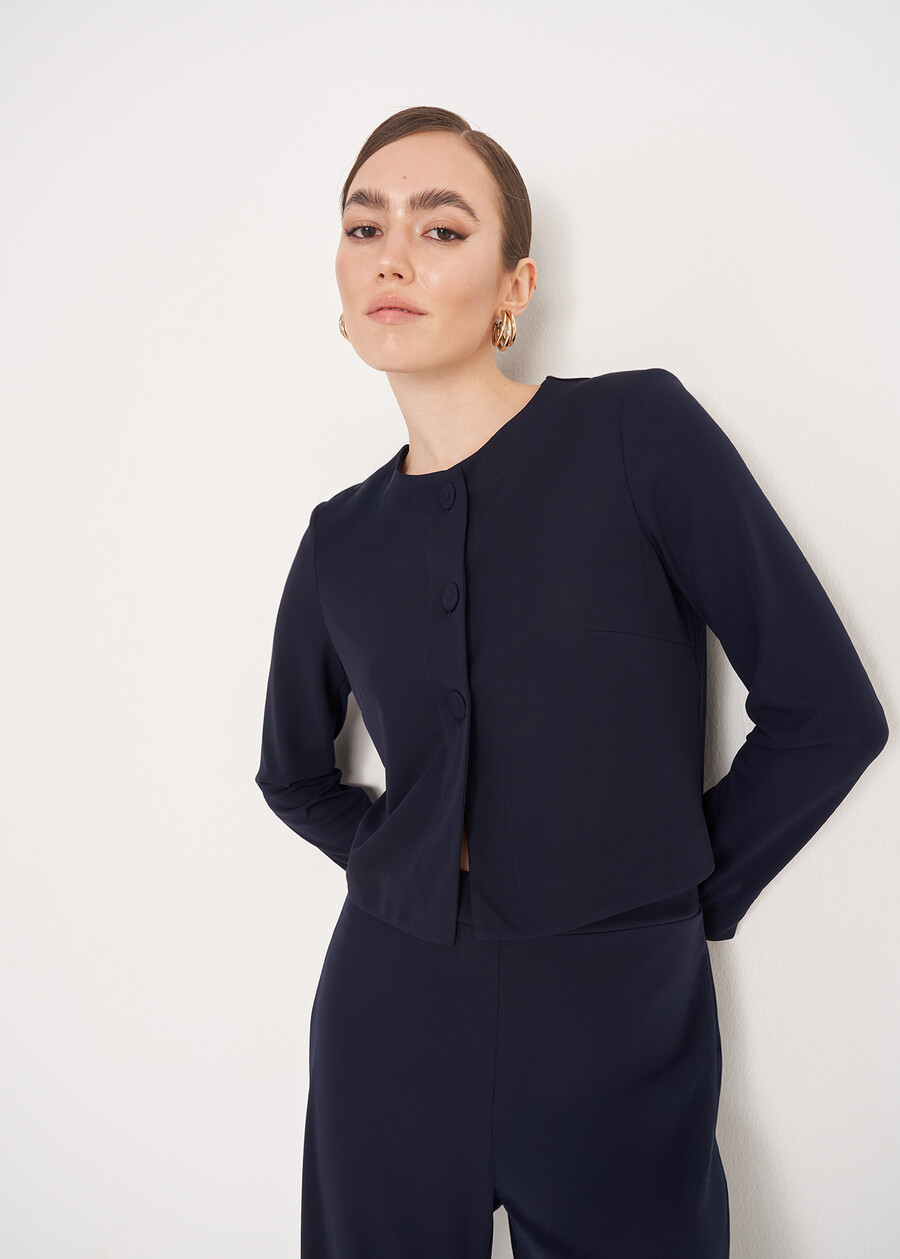 Coprispalle Calvin In Jersey BLUE OLTREMARE  Donna , immagine n. 1