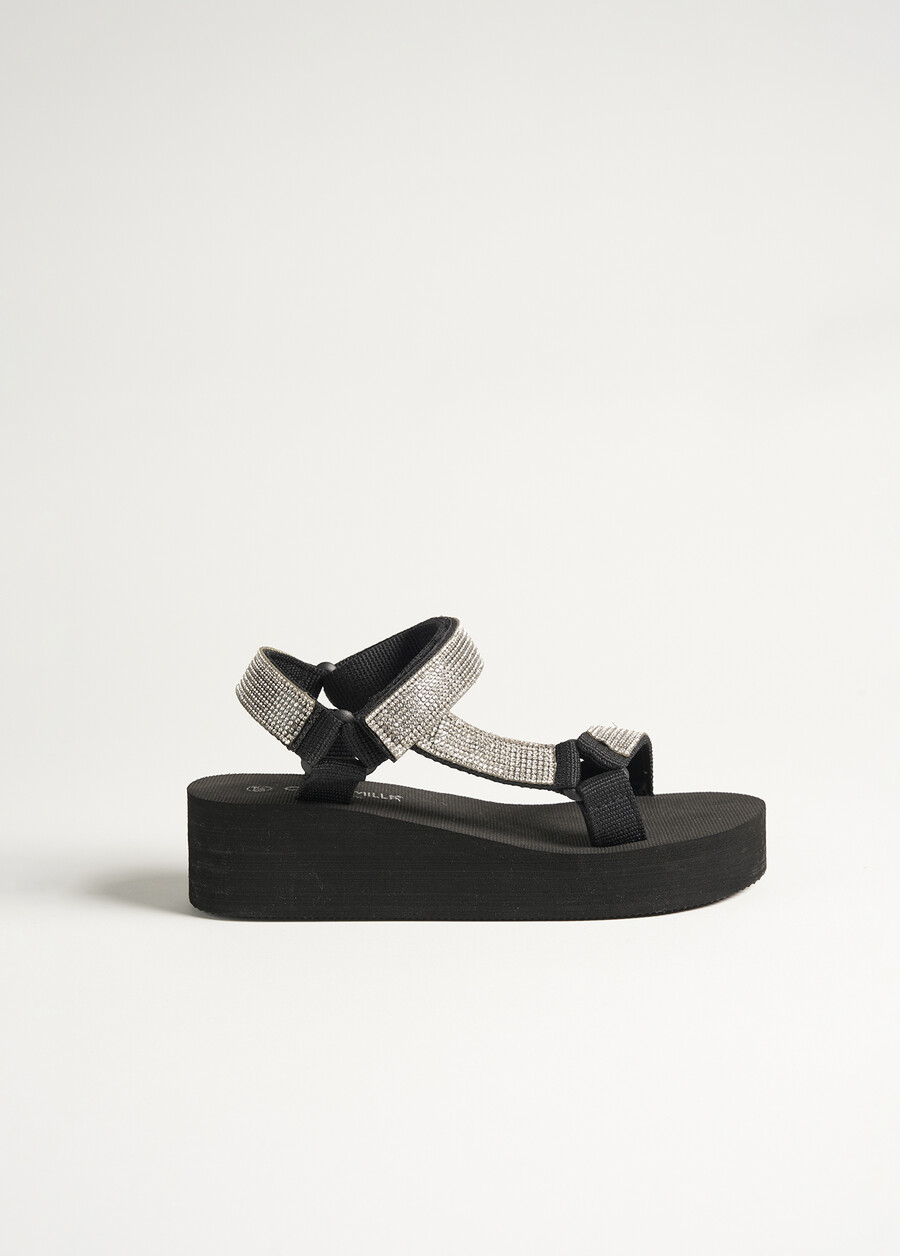 Sandalo Susette con zeppa NERO BLACK Donna , immagine n. 3